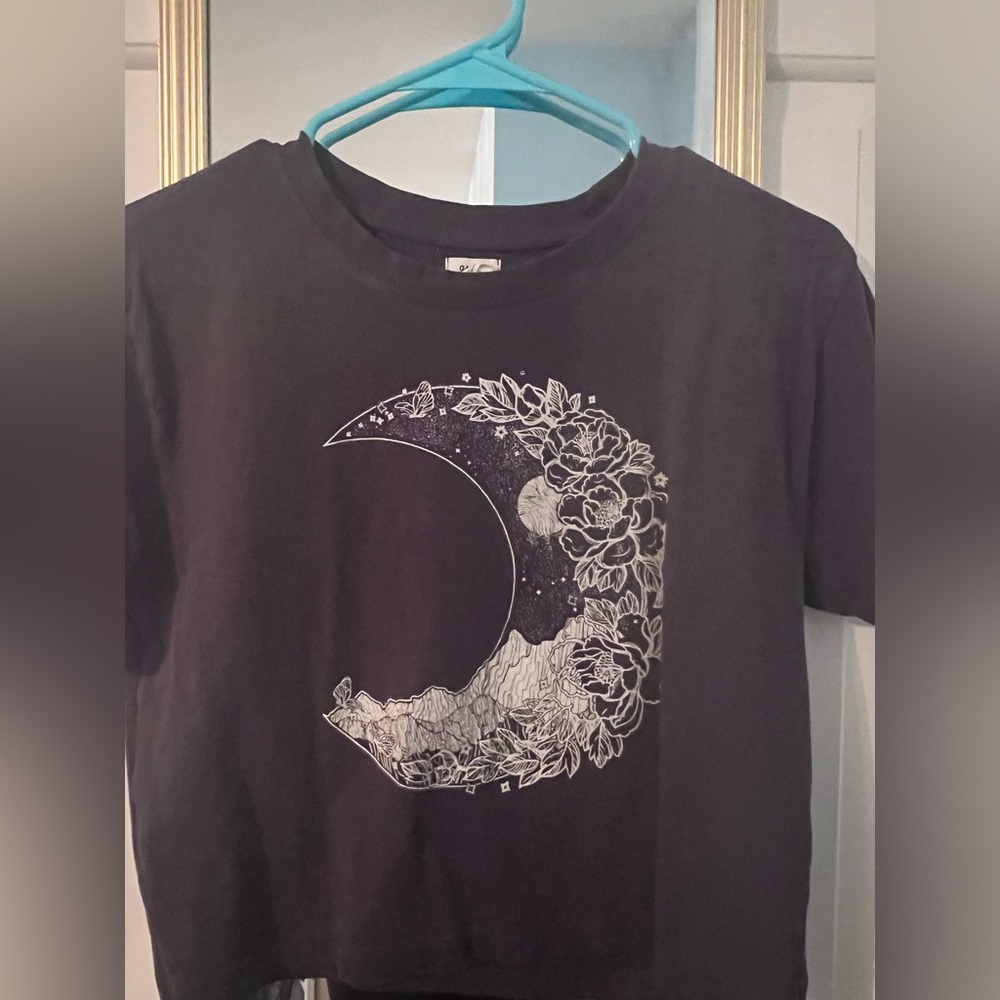 Gray Moon Crop Top